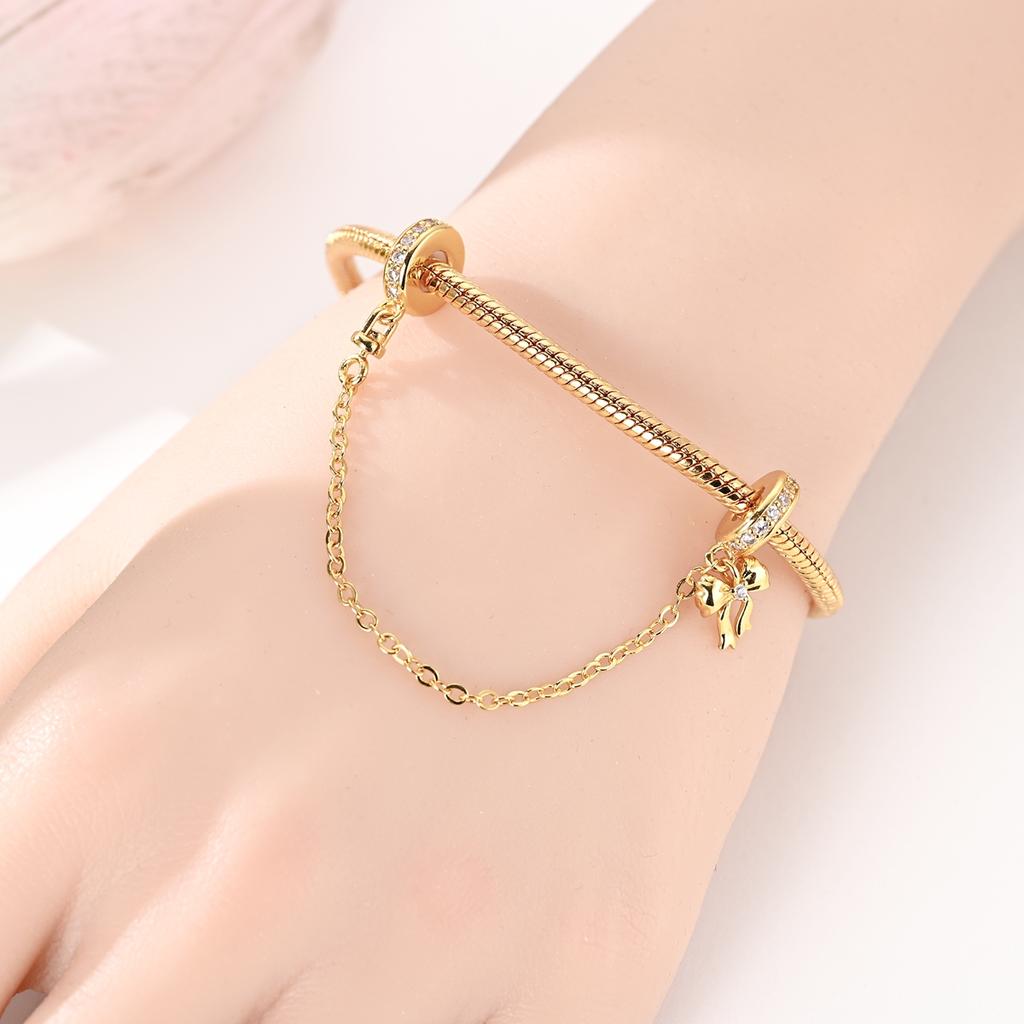 Original 925 Silver Guld Berlocker Pärlor DIY Armband Elefant Hund Hjärta Hänge Smycken För Kvinnor Gåvor