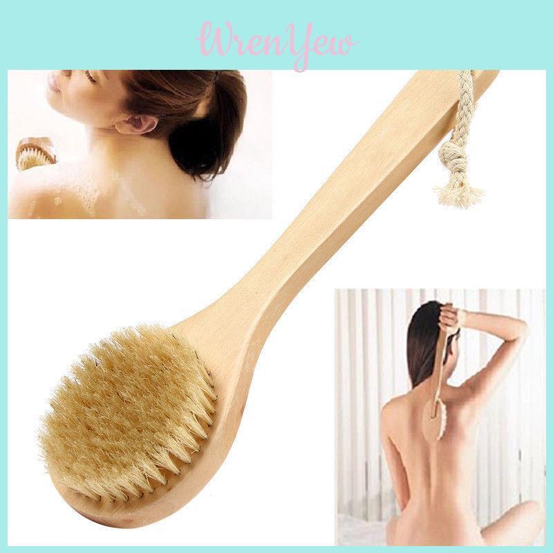 Durable Natural Bamboo Bath Brush Ideal For Exfoliating And Skin Softening