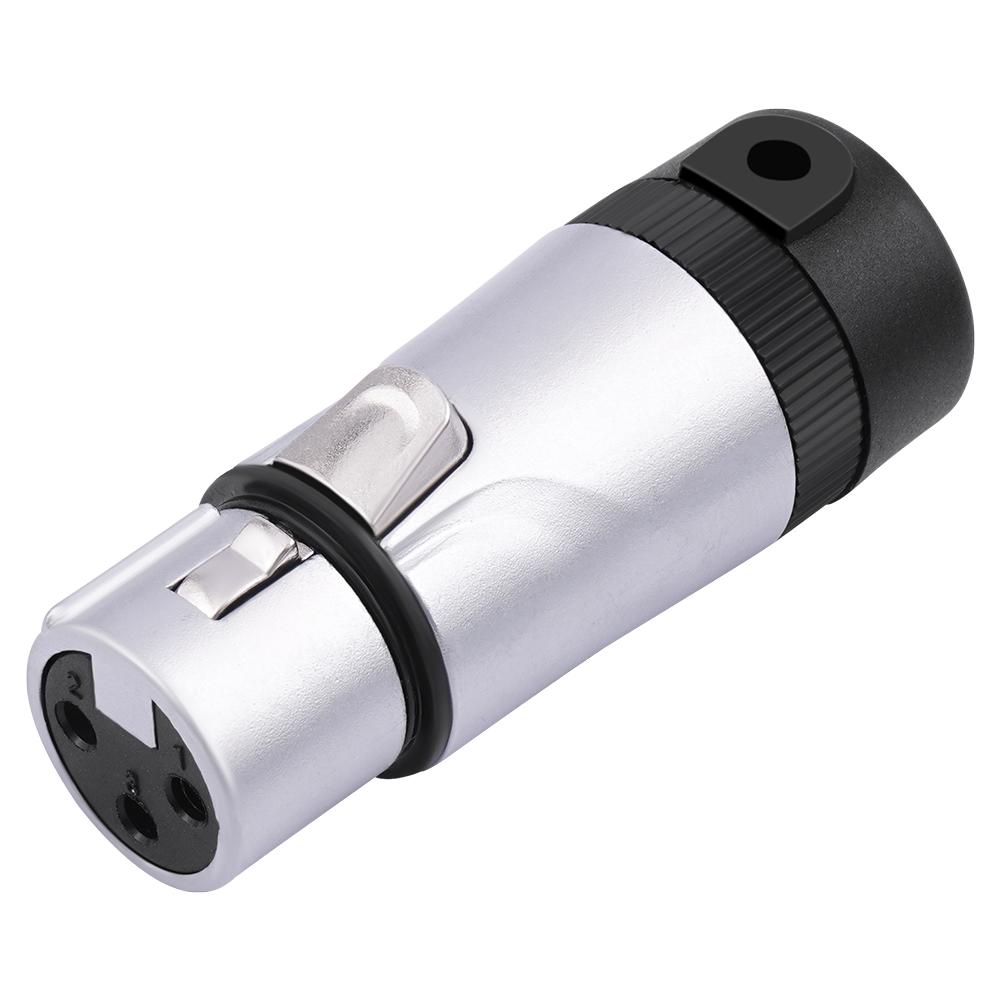 Male/Female Compact XLR Microphone Solder Adapter Gold Plated XLR Connector Plug Audio Mic Microphone DMX Plug Jack Socket