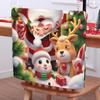 Creative Santa Claus Cartoon Chair Cover for Christmas Decorations