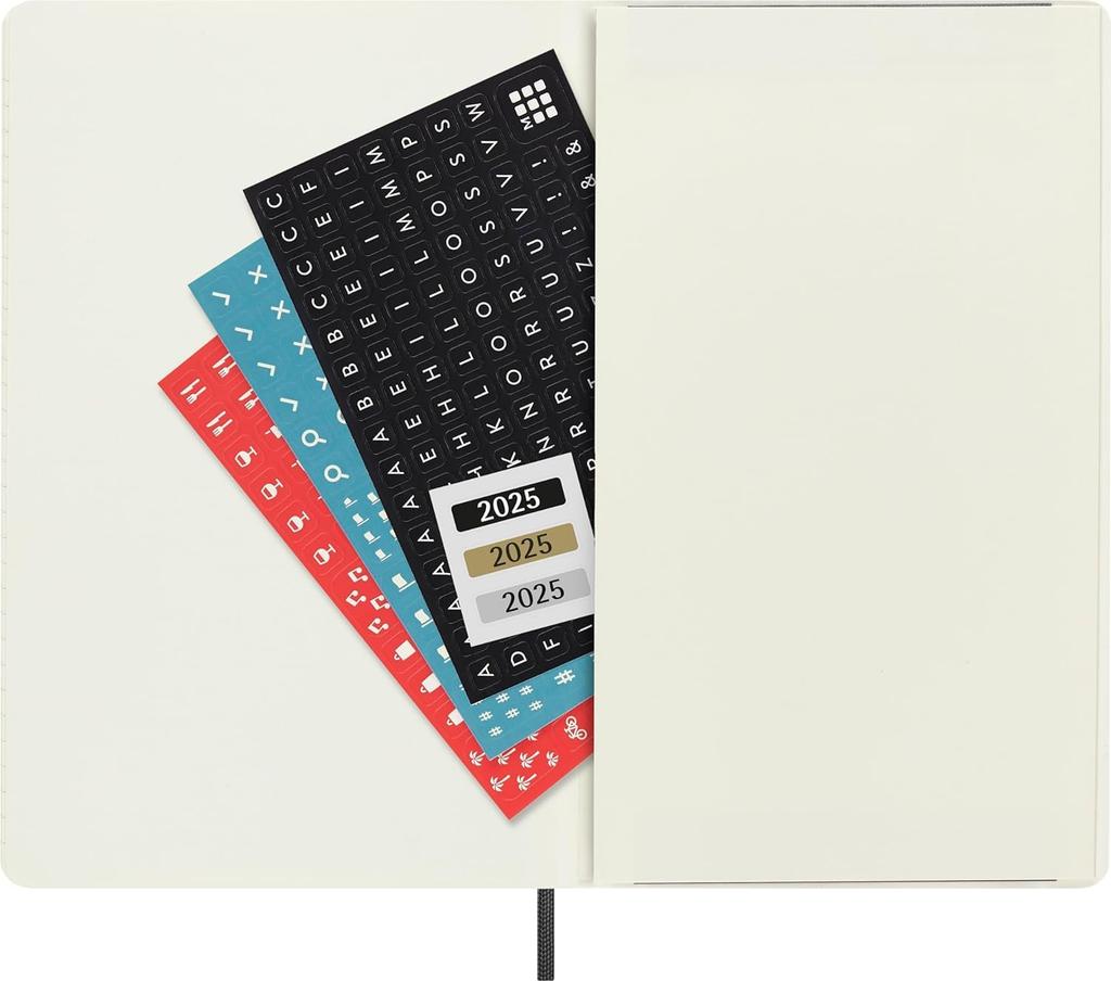 Moleskine Classic 12 Month 2025 Daily Planner, Soft Cover, Large (5" x 8.25"), Black, 400 pages
