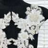 Solid Color Bead Embroidery Flower Cloth Sticker Lace Decoration Wedding Dress Skirt Clothing Diy Jewelry Accessories