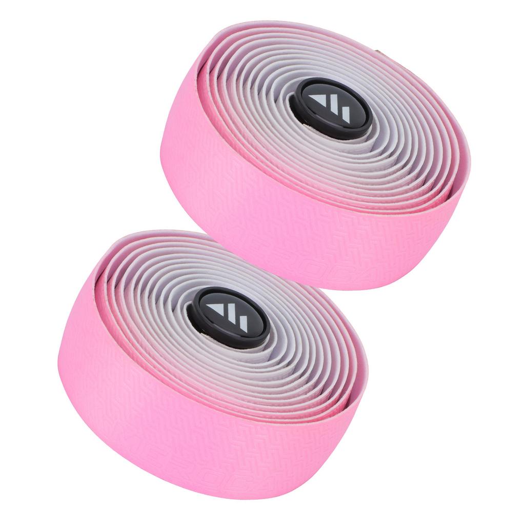 Rennrad Z-Muster Zweifarbig Farbverlauf Lenkerband mit Endstopfen Stoßabsorbierend Komfortabel zum Fahren PU+Schaumstoff Rosa