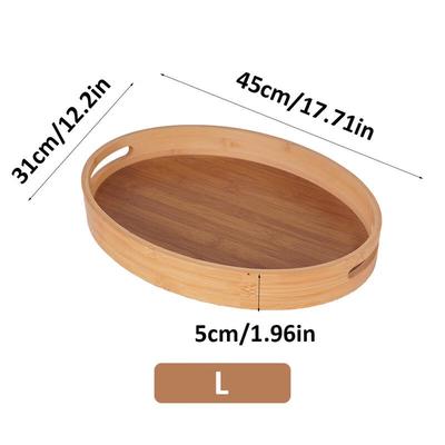 Utoo Bamboo Oval Serving Tray
