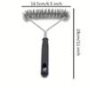 1 Barbecue Cleaning Brush, Outdoor Barbecue Long Handled Y-shaped Roll Brush Stainless Steel Cleaning Brush Barbecue Accessories