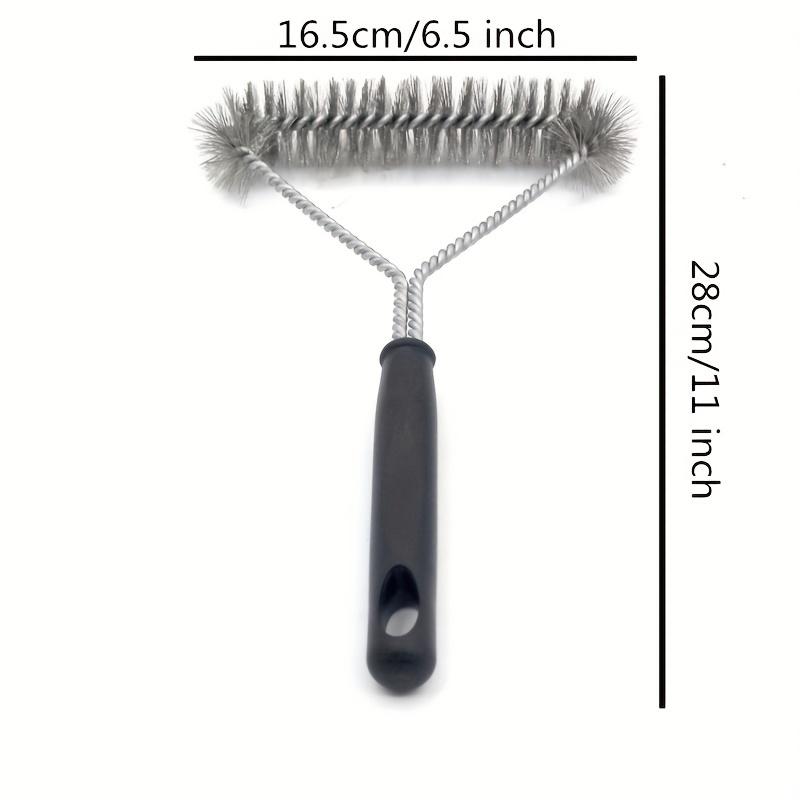 1 Barbecue Cleaning Brush, Outdoor Barbecue Long Handled Y-shaped Roll Brush Stainless Steel Cleaning Brush Barbecue Accessories