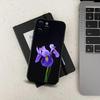 Fragrant Iris Phone Case For Apple iPhone 15,14,13,12,11,Pro,X,XS,Max,XR,Plus,Mini Soft Black Cover