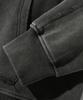 Dimitri Black Vlad Cutoff Applique Zip-Up Hoodie_Charcoal