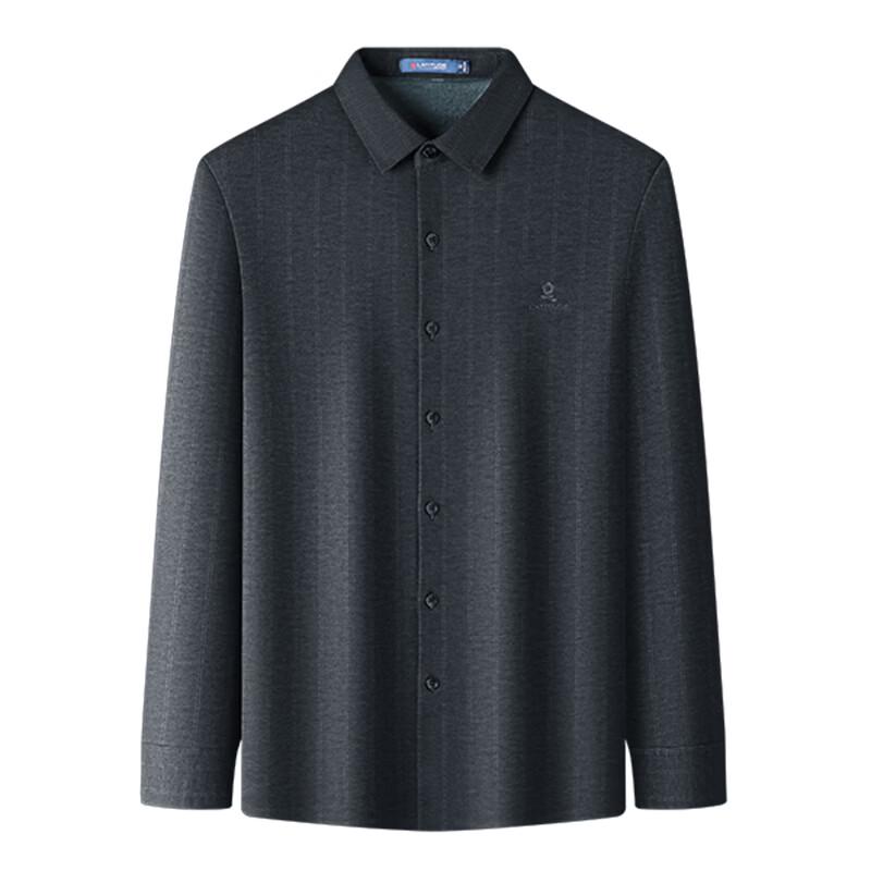 MONTAGUT Men's Striped Cashmere Blend Warm Shirt