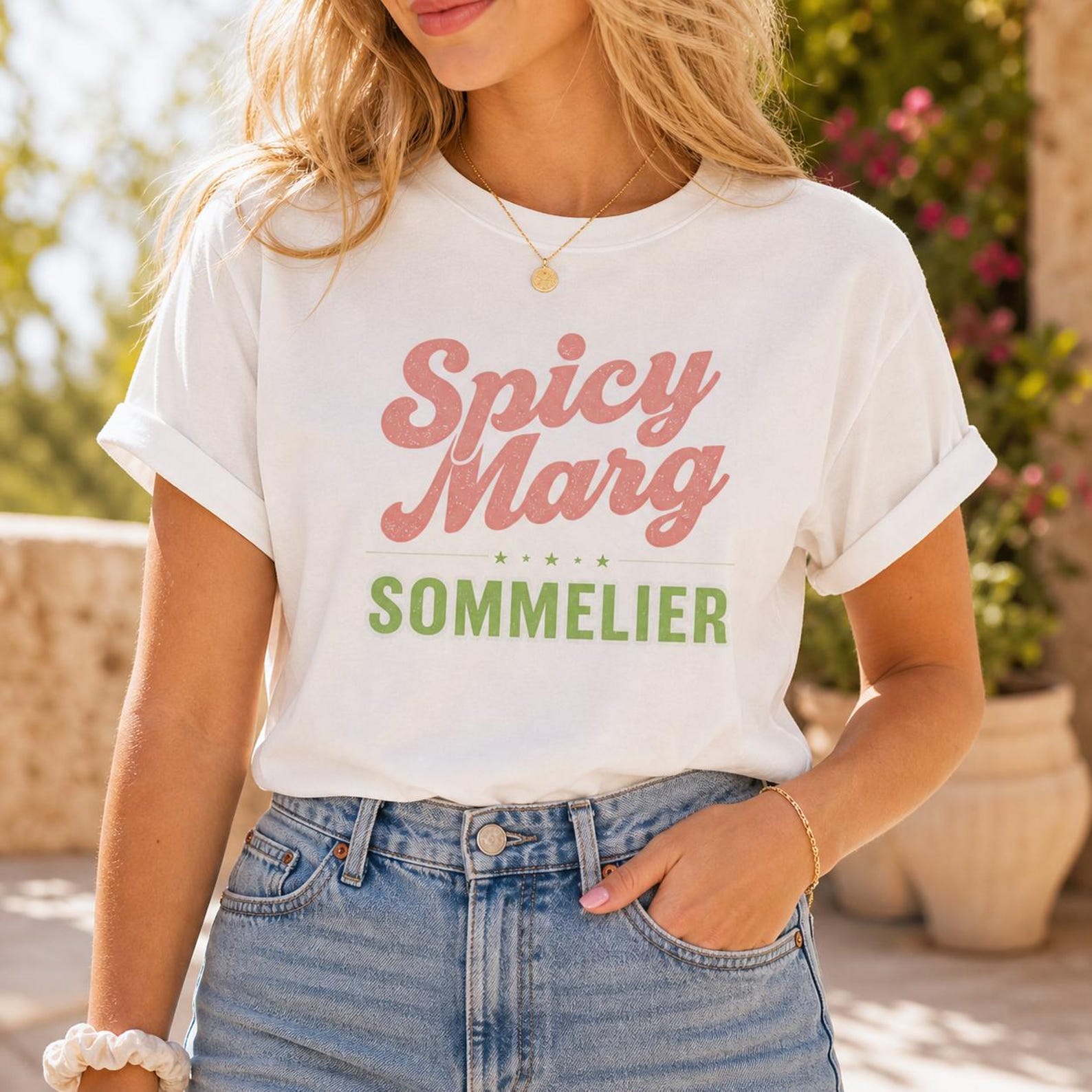 Spicy Marg Sommelier T Shirt | Margarita Lover Tee | Girls Night Outfit | Cute Cocktail Shirt | Summer Drinking Top S