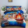 Comforter Watercolor Sailboat Bedding Set Bedclothes King Queen Twin With 3D Luxury S