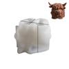 1Pc Highland Yak Candle Silicone Mold, Scottish Cow Animal Gypsum Statue Ornament Resin Epoxy Abrasives