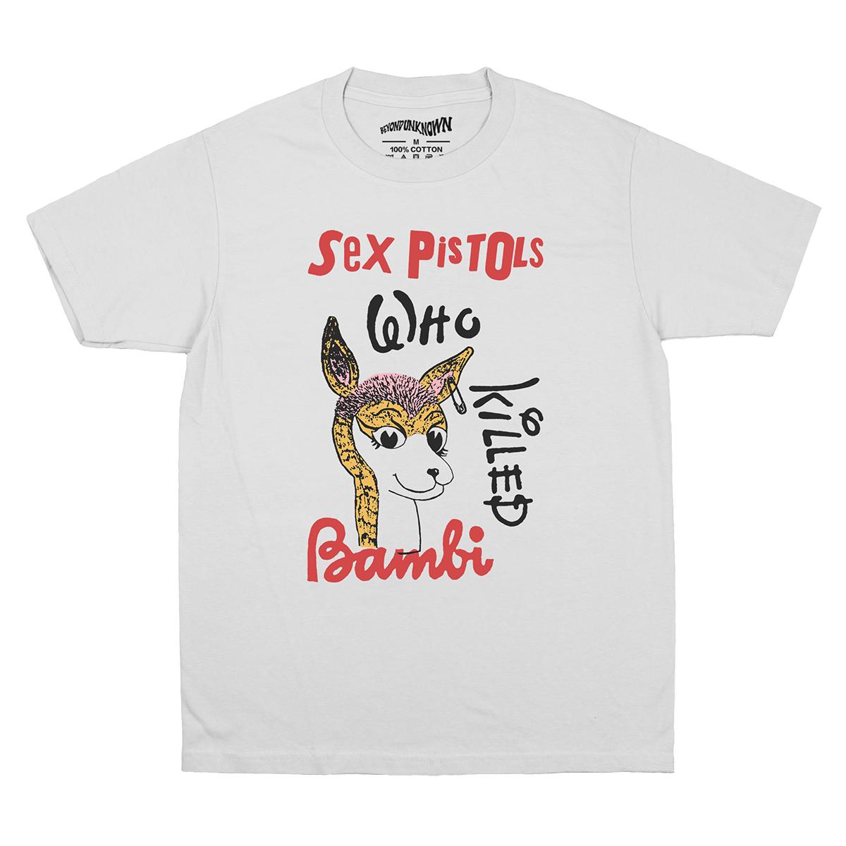 Sex Pistols T Shirt Who Killed Bambi Punk Rock Band The Clash Ramones Unisexs Women Short Sleeves Clothing Cotton Graphic Shirt S