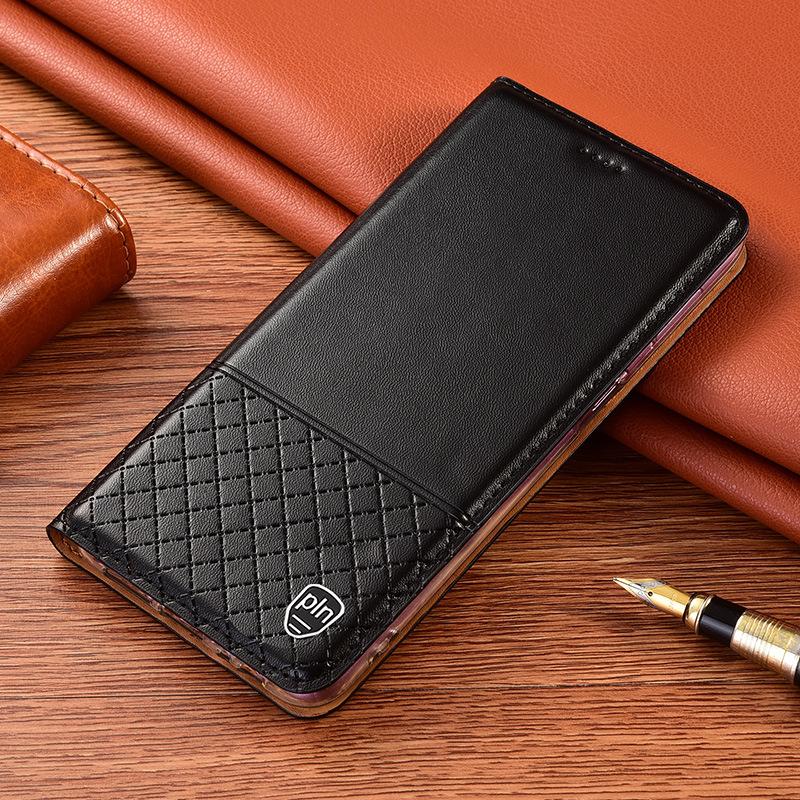Genuine Leather Flip Wallet Phone Case All Inclusive Anti Drop Protective Cover Compatible for Samsung Galaxy A16 A15 A13 A12 A05 A01