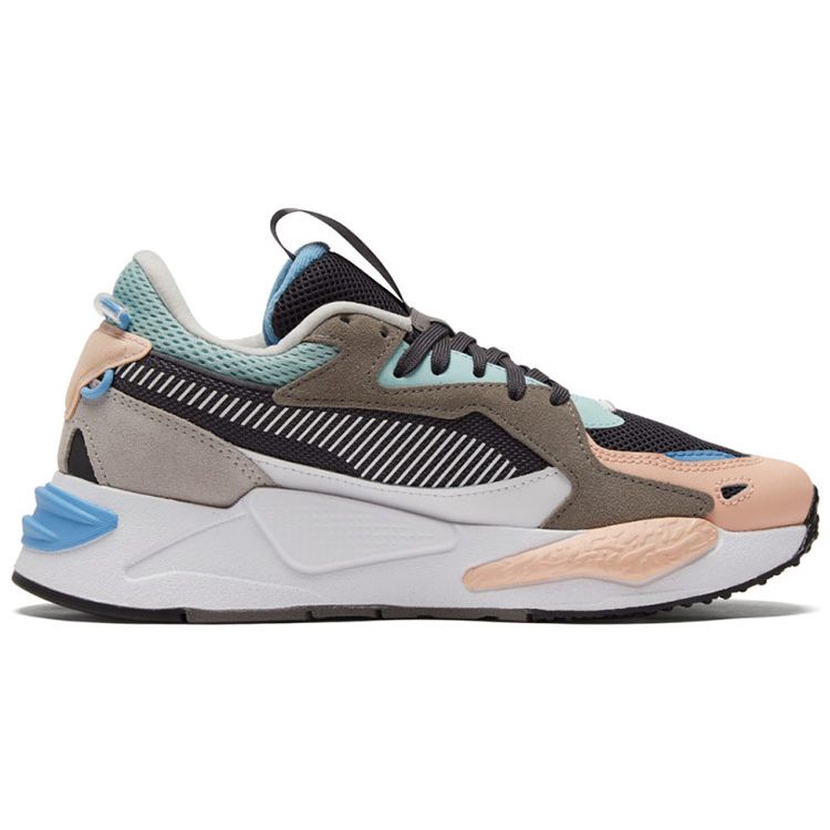 Puma Rs-Z Tendencia de Moda Absorción de Impactos Antideslizante Resistente al Desgaste Zapatillas Casuales de Running de Caña Baja Unisex Zapatilla Deportiva Negro Rosa Azul 381640-02