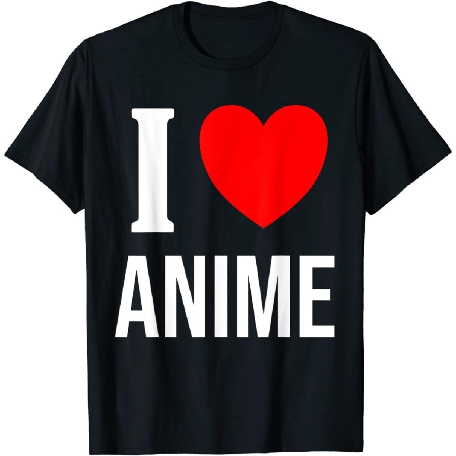 FLYEHI I Heart Anime I Love Anime T-Shirt S