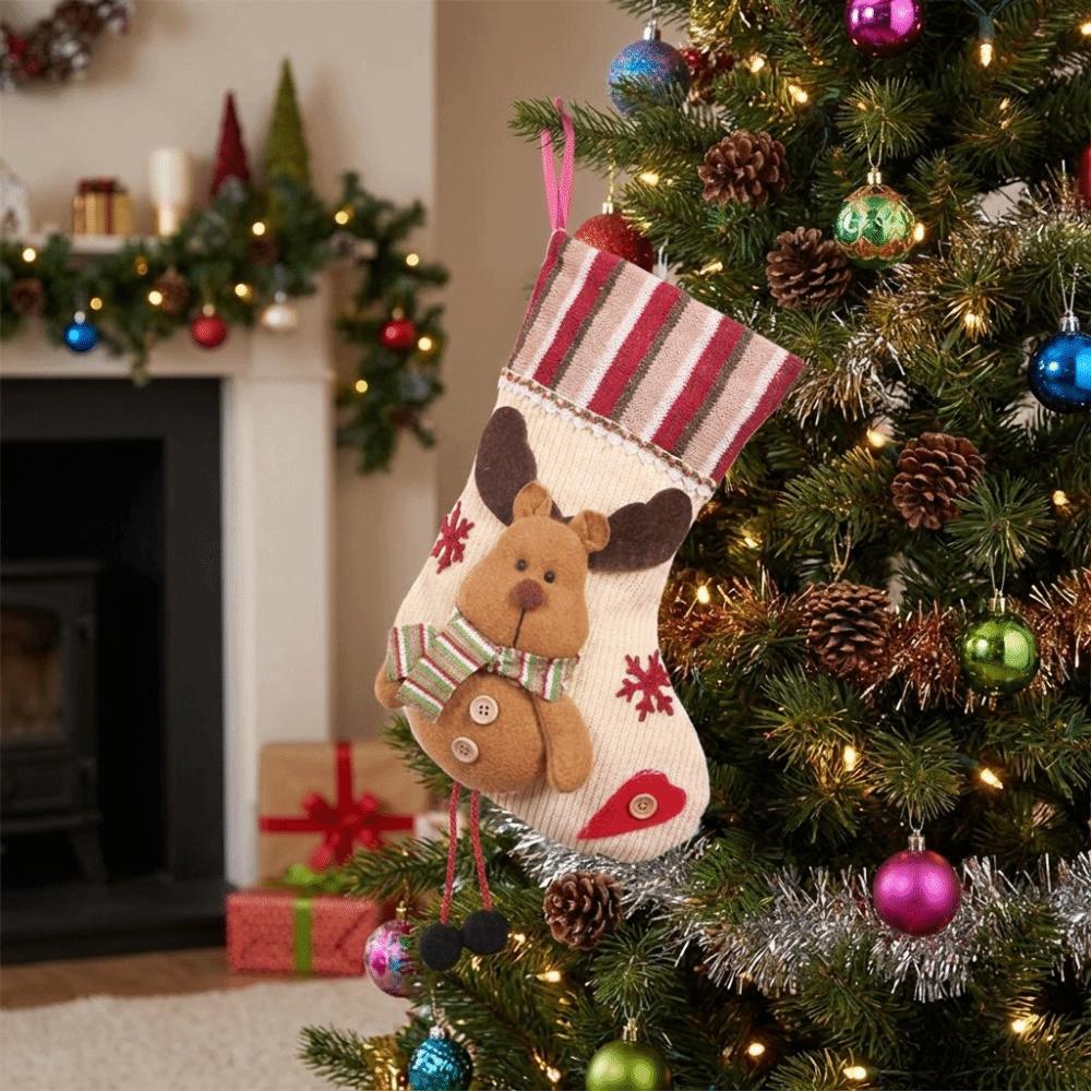 Cartoon Christmas Gifts Bag Santa Christmas Decorative Socks Cute Christmas Stockings Children