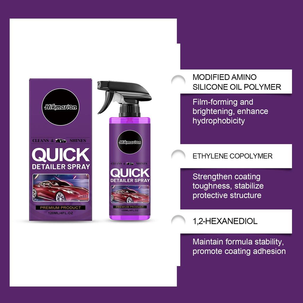 Auto-Beschichtungsspray - Quick Detailer & Wasserloses Waschmittel für die tägliche Reinigung, Lackversiegelung für natürlichen Glanz & Glanz, Außenpflege- & Wartungsnebel für Autos