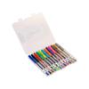 Linc Geltonic Colorpuff Multicolor Gel Pen Set 12 Colors Smooth Writing with Hard Case for School Notes Art Craft Pack of 1 X 12 PCS