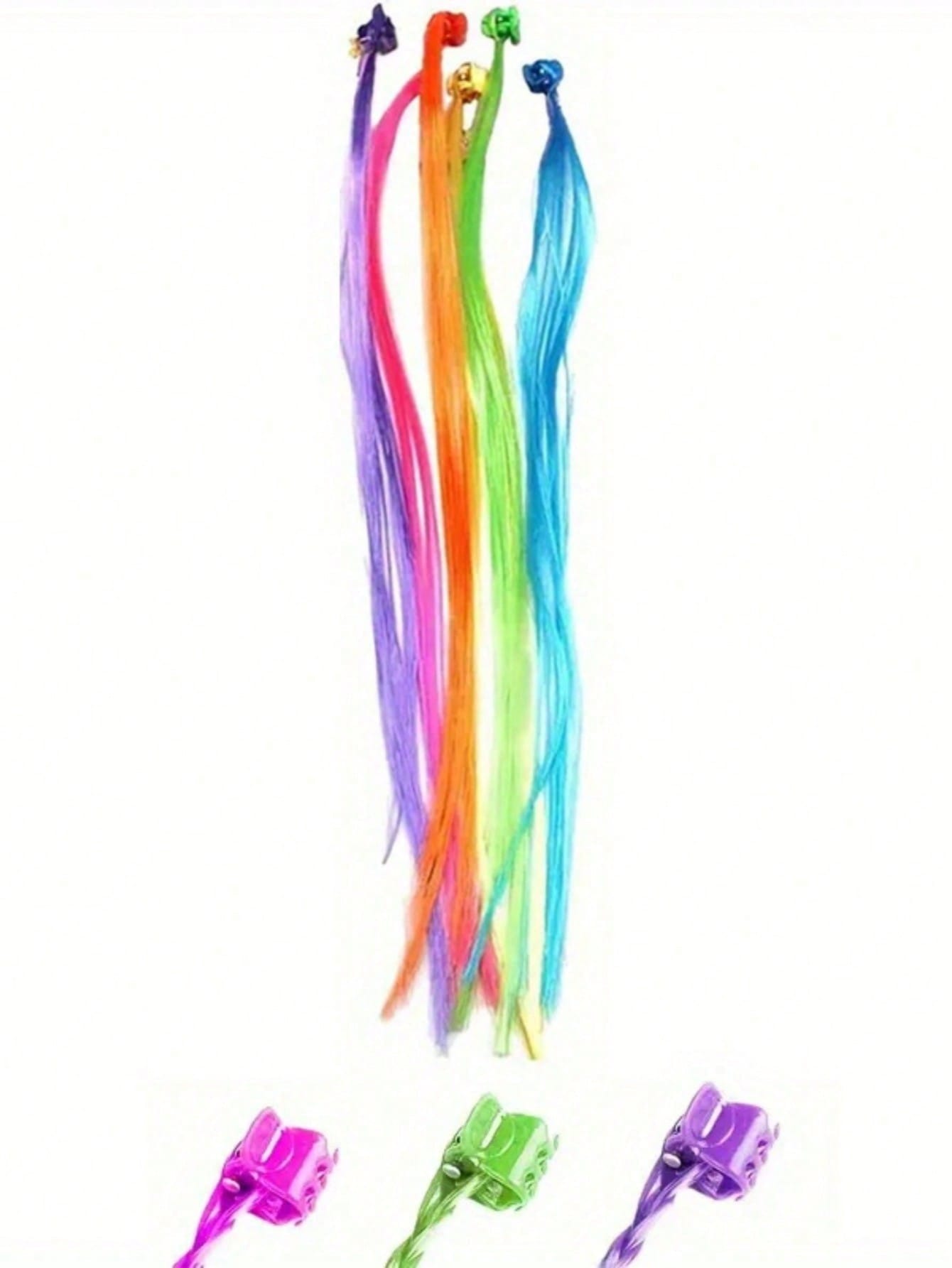 

18Pcs Kids Colorful Hair Extensions with Bobby Pins, Hair Styling Accessories for Girls & Teenage Girls Party Dress Up