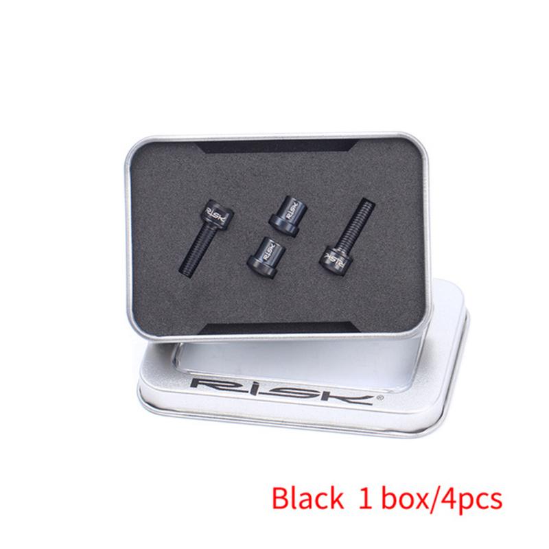 4 шт. Болты выноса руля из углеродного волокна Титановый сплав Горный Шоссейный Велосипед Комплекты Гаек-Болтов Выноса Руля Велосипед black