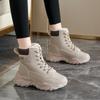Plush Women's Snow Boots Fashion High-top Cotton Shoes Ladies Waterproof Warm Outdoor Walking Shoes Anti-slip Boots