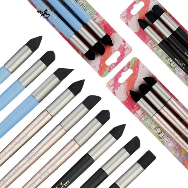Professional Oil Pastel Smudge Pen 2/3Pcs Soft Sponge Mixing Stumps Multi Shape Tips for Studio Art Work