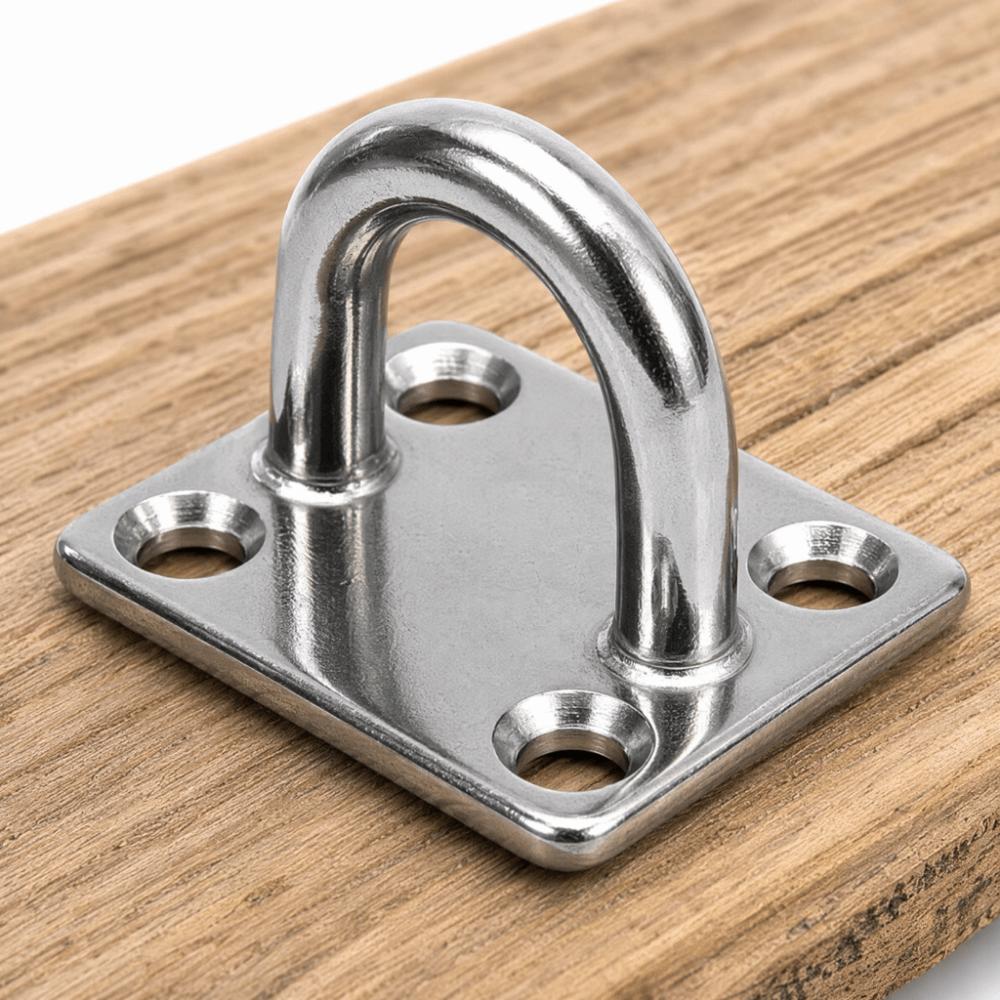 36pcs Punch Bag Hook Wall Mount Hooks Steel Material Marine Hardware Hooks Pad Eye Plates For Yoga