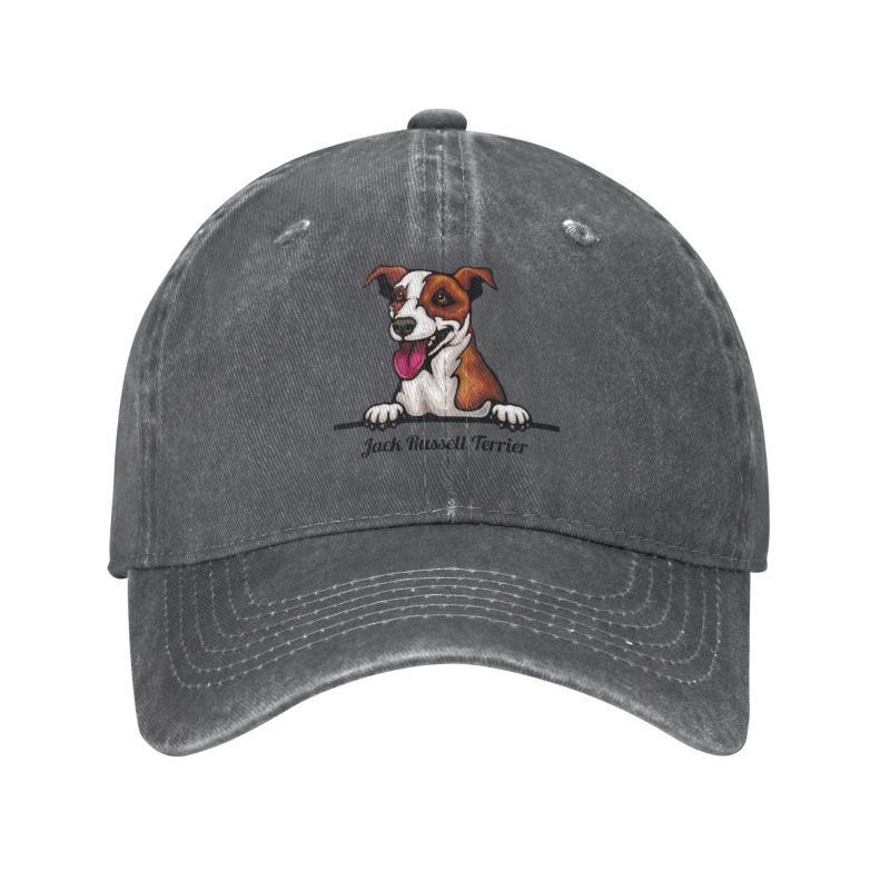 Klassieke Unisex Katoenen Kiekende Hond Jack Russell Terriër Baseballpet Volwassene Huisdier Dier Verstelbare Papa Hoed voor Mannen Vrouwen Hip Hop
