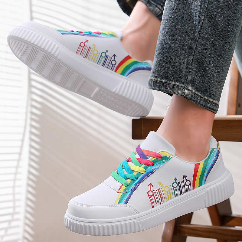 Without Heel High Sole Brand Sneakers Casual Sport And Fitness All White Shoes For Men Fashion-man Super Comfortable 0
