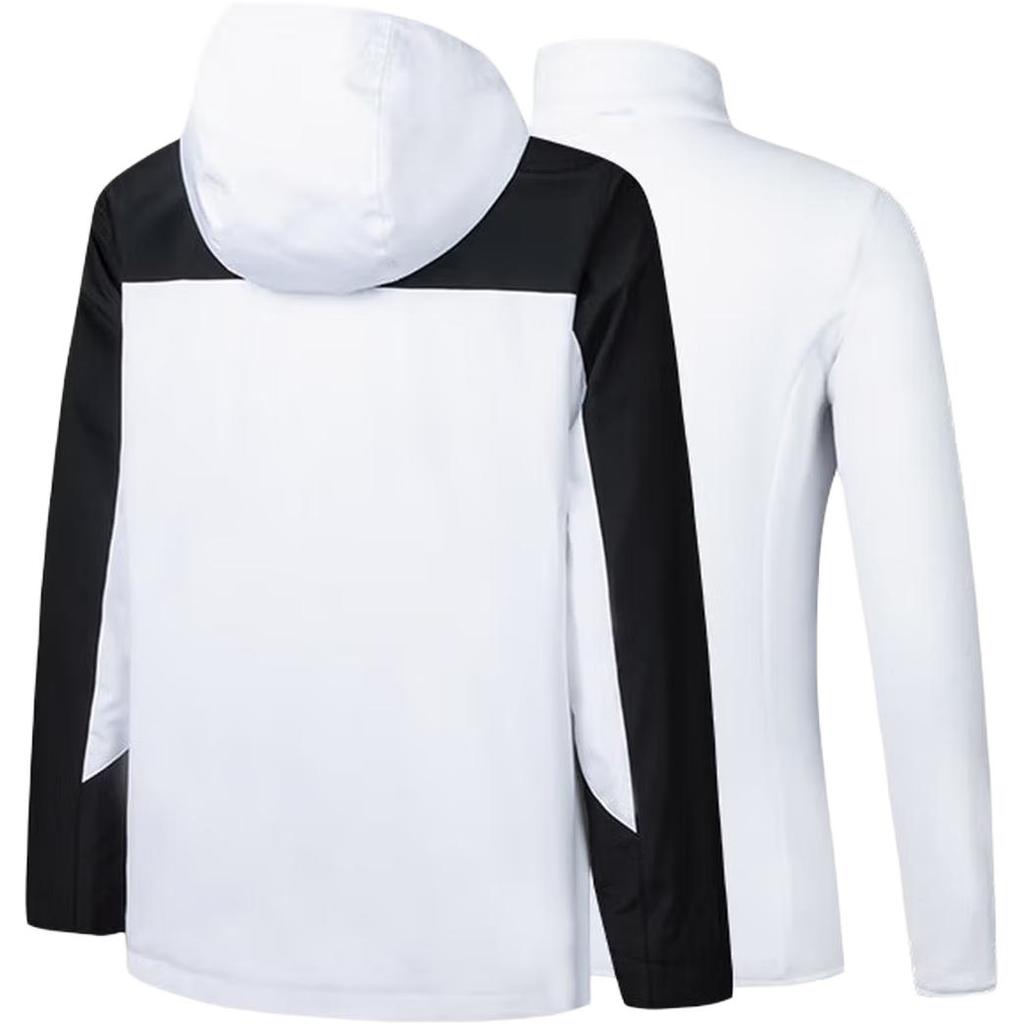 Anta Training Series Color Block Zipper Hooded Three-In-One Detachable Liner Waterproof Windproof Warm Jacket Women Jacket Snow-White 162447615-4