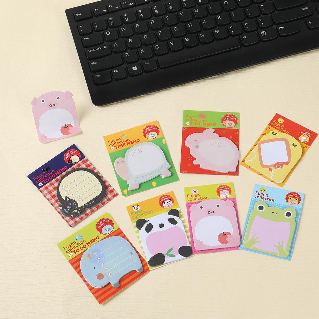 Creative Cartoon Cute Animal Note Stickers Sticky Notes And Convenient Message Stickers Messages Removable Index Animal Stickers
