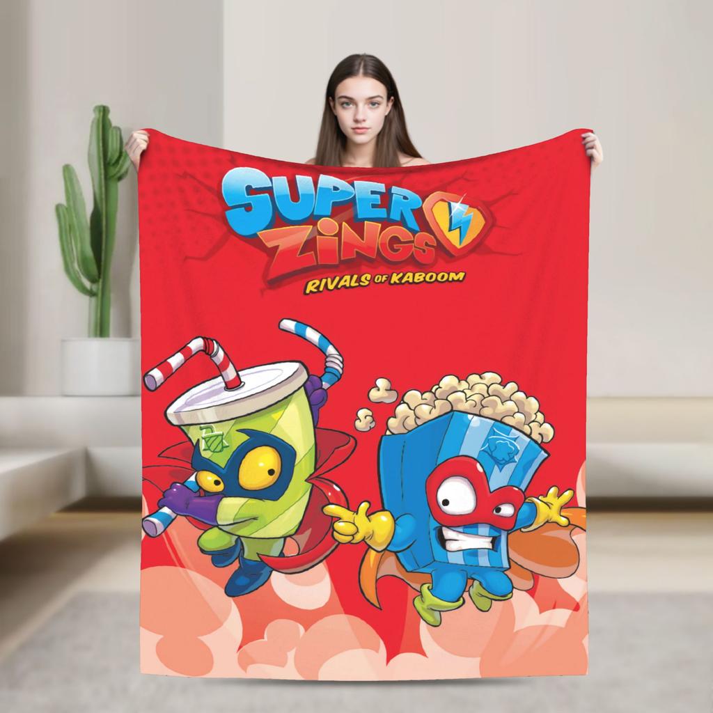 Superthings Guardians of Kazoom Flannel Blanket Winter Super Warm Throw Blanket for Kids Adult Home Decor Bedspread Bed Cover