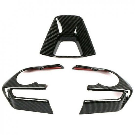 For Toyota RAV4 - Carbon Fiber Style Interior Steering Wheel Cover Trim