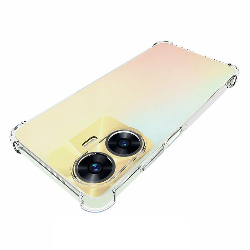 For Realme C55 Anti-Slip Clear Phone Case Four Corner Airbag Shock-Absorbed Corner Flexible TPU Cover