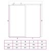 Sliding Door White 102.5 X 205 Cm Tempered Glass and Aluminum