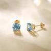 FANCIME Natural Topaz Earrings for 14K Natural Gift Wrapping Included Women, Gold, 6mm, 1.47ct Stone, Binaural, Amulet, Mother's Day, Christmas,