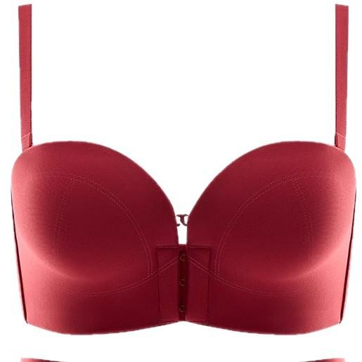 Natal Year Red Thickened Half Cup Shows a Large Half Cup Non-slip and Seamless Strapless Bra Cover