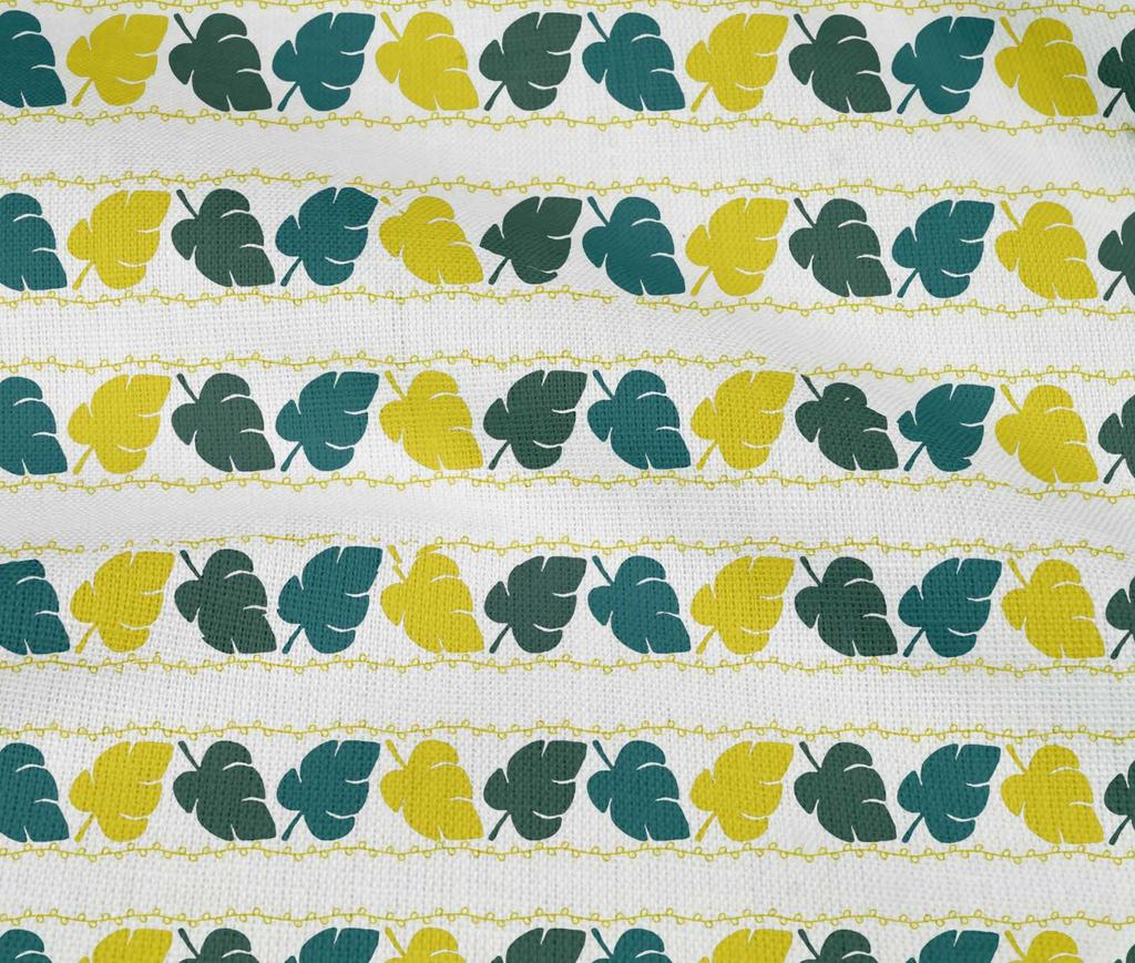 oneOone Cotton Flex Dark Teal Green Fabric Leaves Block Quilting Supplies Print Sewing Fabric By The Yard 40 Inch