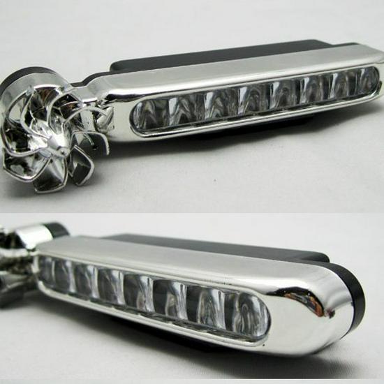 Wind-Powered LED Car Grille Lights: No-Install, Decorative, Front Auxiliary Daytime Running Lights