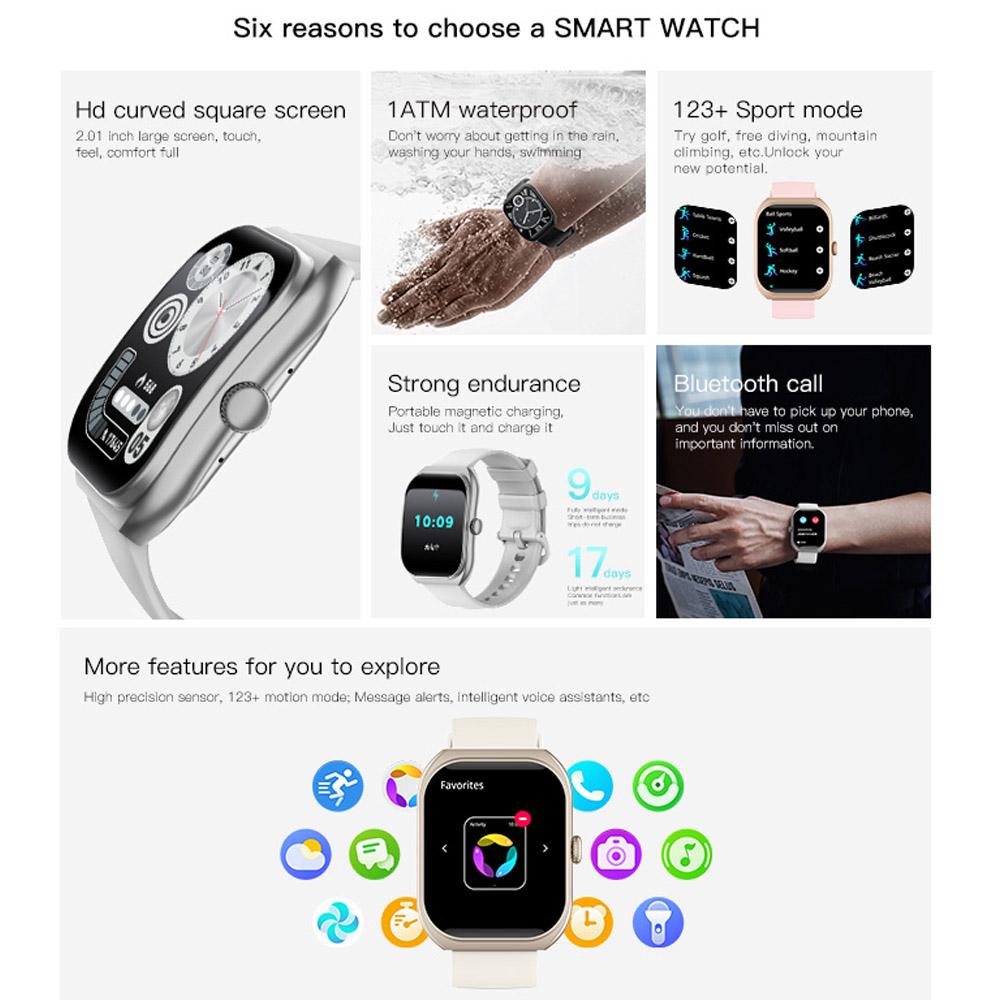 2025 Yeni Xiaomi Akıllı Saat Kadın Kalp Atış Hızı Sağlık Takibi Sesli Asistan BT Aramaları IP68 Su Geçirmez Spor Akıllı Saat