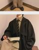 2024 Men's Double-Breasted Woolen Windbreaker: Mid-Length Loose Fit for Autumn/Winter