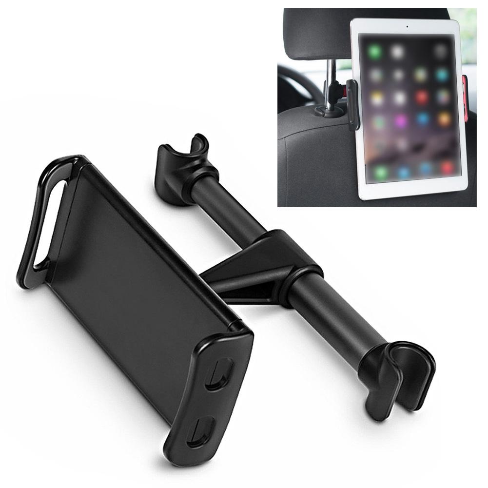 Car Headrest Mount 360 Degrees  Rotating Tablet Phone Holder Backseat BracketBlack
