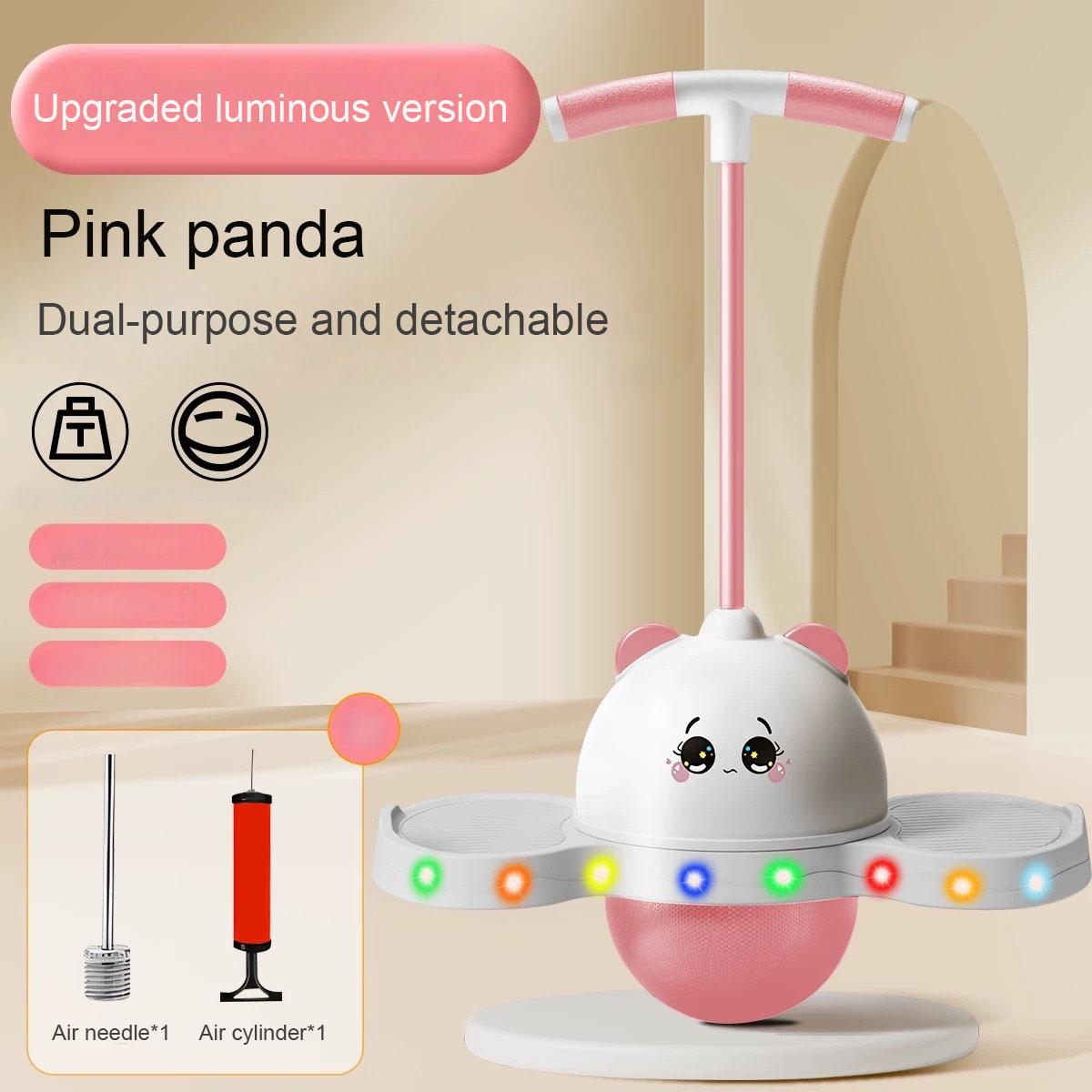 

Светодиодный светящийся прыгающий мяч - забавная игрушка для баланса и координации, подходящая как для детей, так и для взрослых. Розовый/черный пластиковый бу розовый