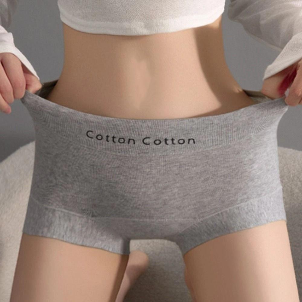 3Pcs Mid Waist Simple Briefs Cotton Crotch Underwear for Women Fashion Seamless Underwear  Lady