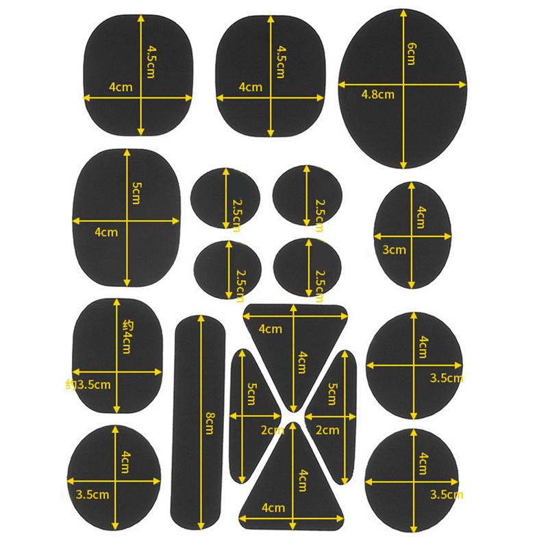 1Set Instant Self-Adhesive Durable Fabric Repair Patches Assorted Shapes Universal Iron-On Free For Down Coats