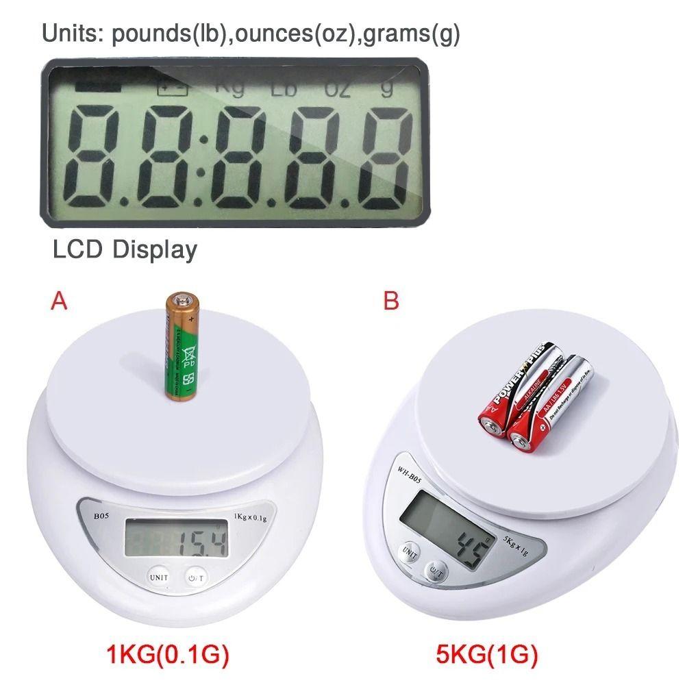 Large LCD Display Kitchen Scale Precise Weight Measuring LED Electronic Scales Coffee