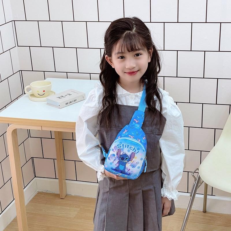 Stitch Kids Mini Crossbody Bag With Durable Nylon Material For Preschool Children