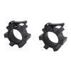 Barbell Collars Aluminum Weightlifting Clips Quick Locking Unlocking Secure for Workout Fitness Training EG0006 6 Prong