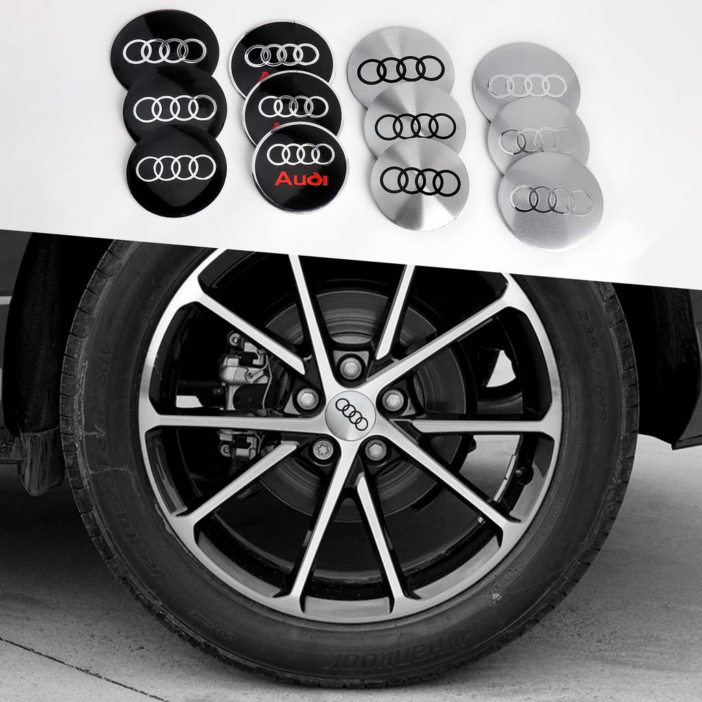 4Pcs 56/60/65mm Car Wheel Hub Center Cap Emblem Stickers For AUDI A1 A3 A4 A5 A6 Q5 Q7 B8 S6 B9 Q8 8P RSQ7 C7 C6 C5 S7 S8 S3 S4